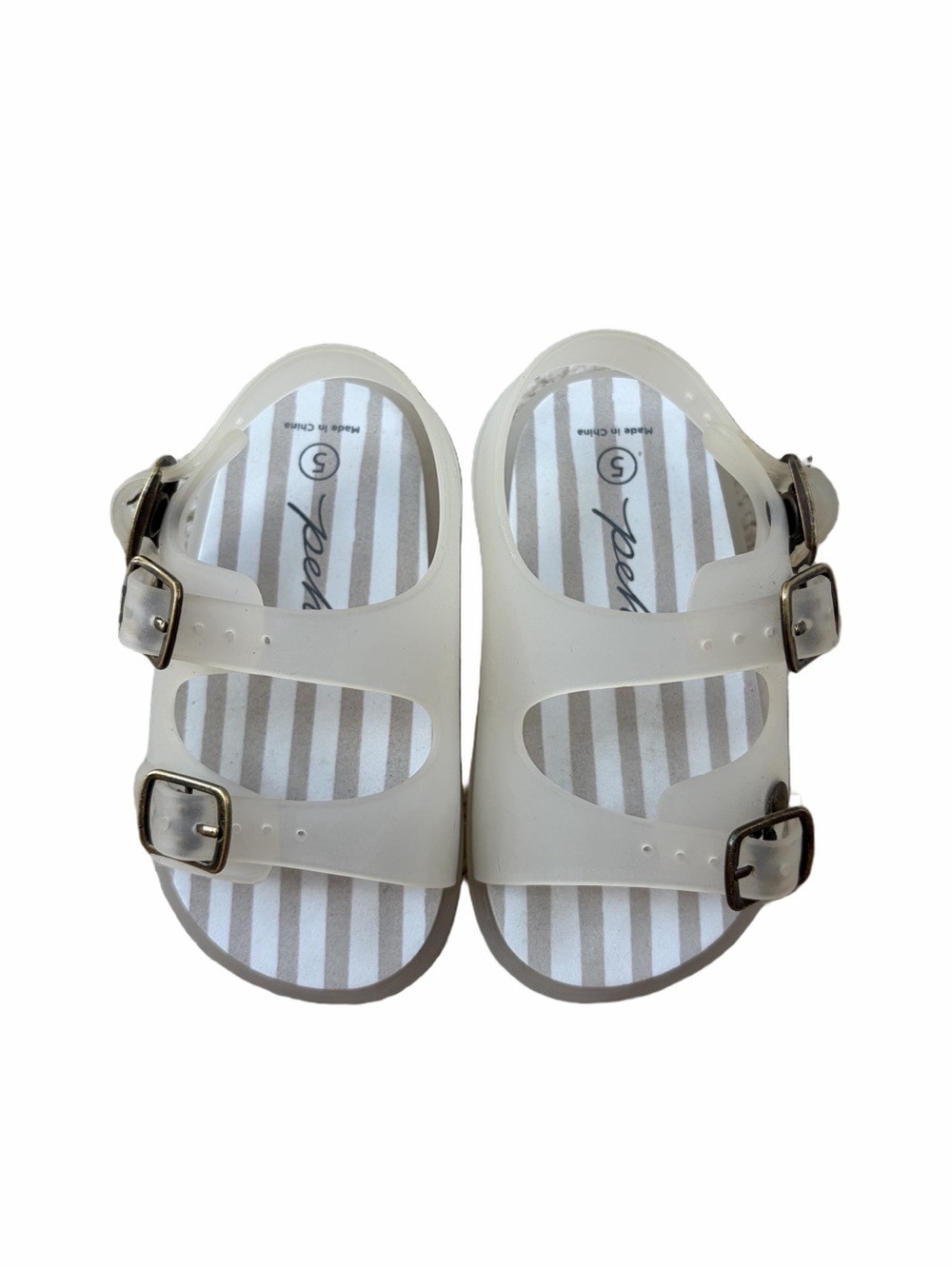 Pehr Toddler Size 5 Kids' Splash Sandal in Clear Cloud Neutral